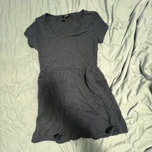 Babydoll dress heathered navy, with pockets. New w/o tags